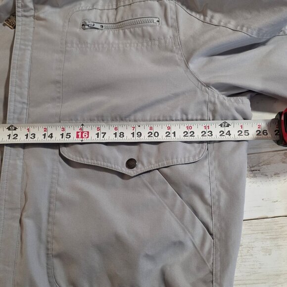 Vintage Y2K Pacific Trail Gray Lightweight Bomber Jacket Utility Mens XL - Picture 5 of 6